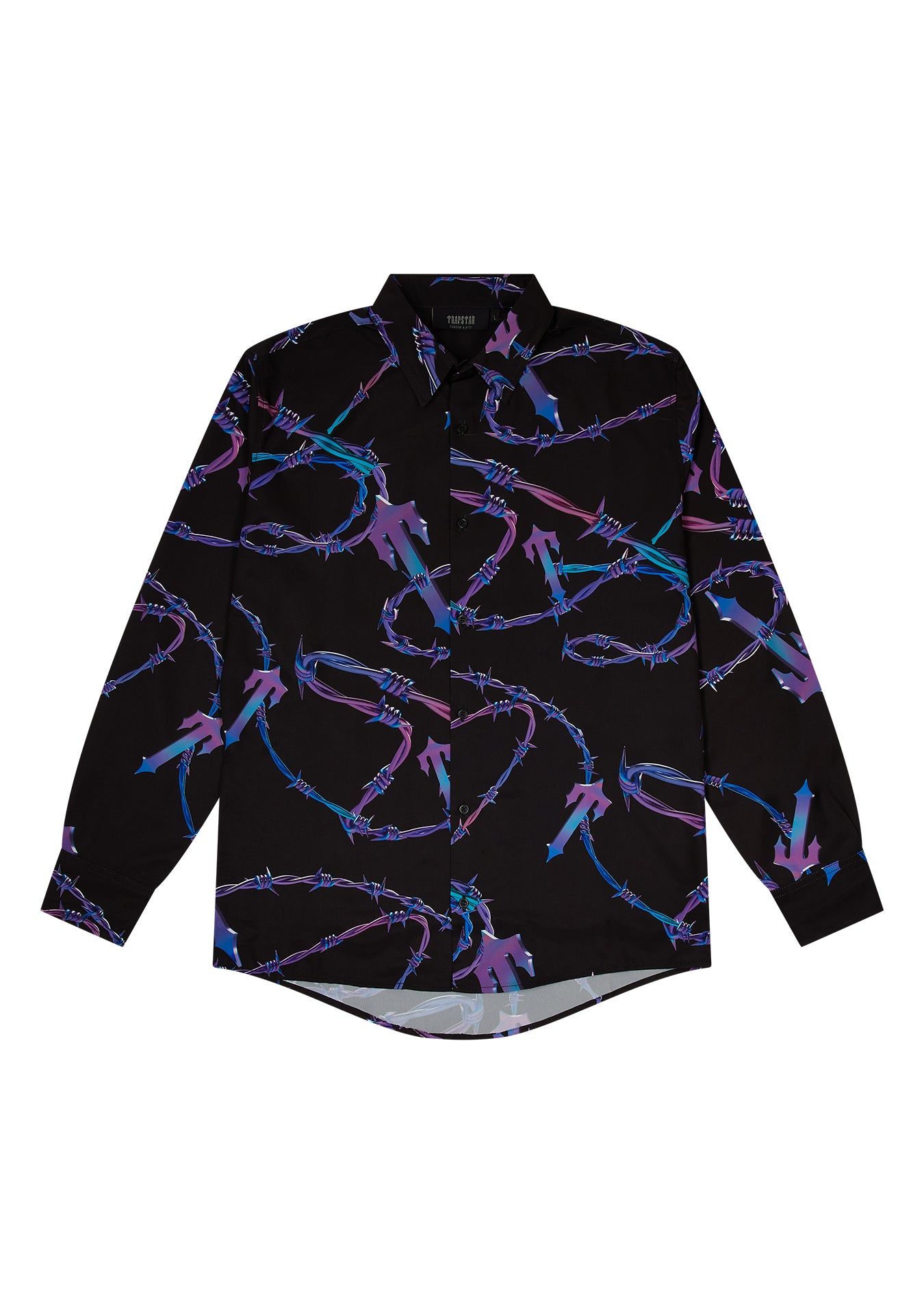 Barbed Wire Long Sleeve Shirt - Black sold by Trapstar London