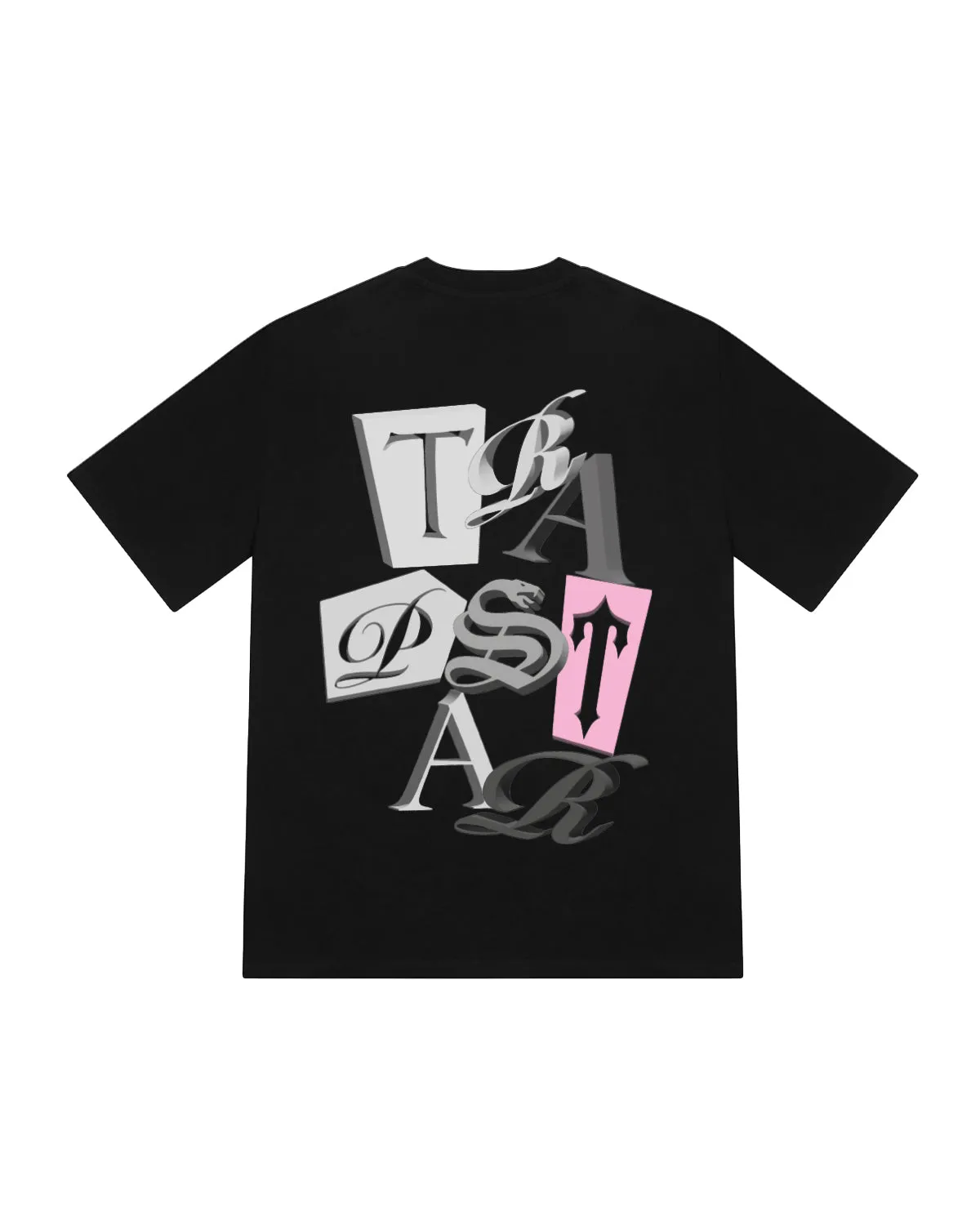 TS Script Tee - Black/Pink sold by Trapstar London