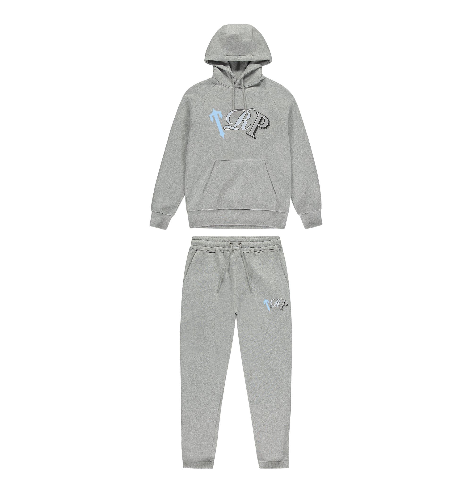 *SHIPS FROM 12/12* TRP Hoodie Tracksuit - Grey/Blue sold by Trapstar London