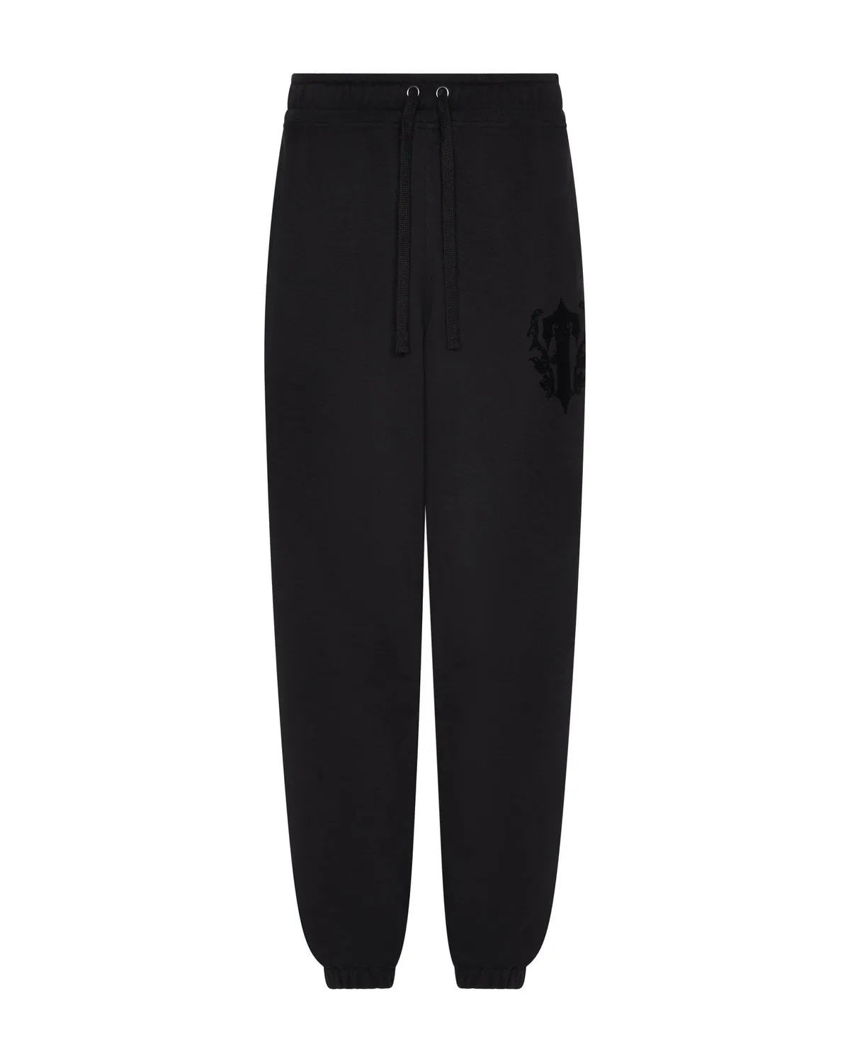 Women’s Irongate Royal-T Flock Jogging Bottoms - Black sold by Trapstar London