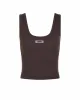 Women's Rib Vest with Irongate Silicone Badge - Brown sold by Trapstar London