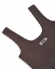 Women's Rib Vest with Irongate Silicone Badge - Brown sold by Trapstar London