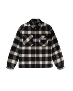 Hyperdrive Flannel Shirt - Cream/Black sold by Trapstar London
