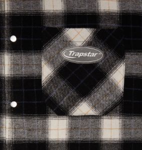 Hyperdrive Flannel Shirt - Cream/Black sold by Trapstar London
