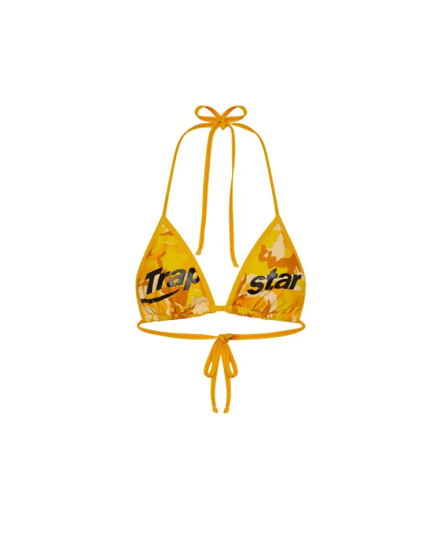 【Trapstar London】HYPERDRIVE カモ ロゴ ビキニ トップ 水着 Womens Hyperdrive Bikini Top - Camo | Parallel