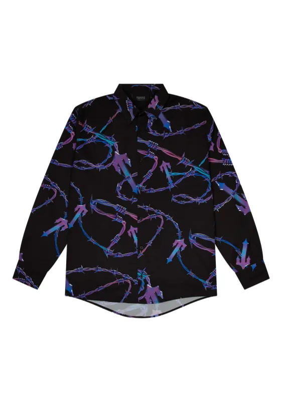 Barbed Wire Long Sleeve Shirt - Black sold by Trapstar London