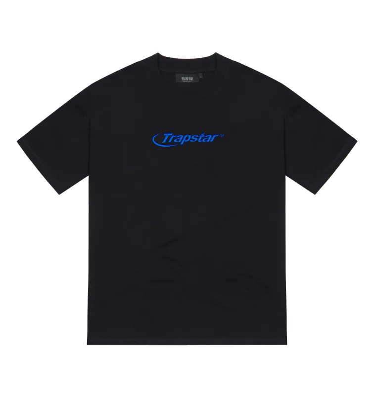 Hyperdrive Embroidered Tee - Black/Blue sold by Trapstar London