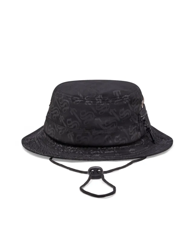 TS Monogram Bucket Hat - Black sold by Trapstar London