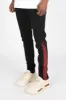 Trapstar Stripe Denim Jeans - Black/Red sold by Trapstar London