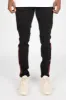 Trapstar Stripe Denim Jeans - Black/Red sold by Trapstar London