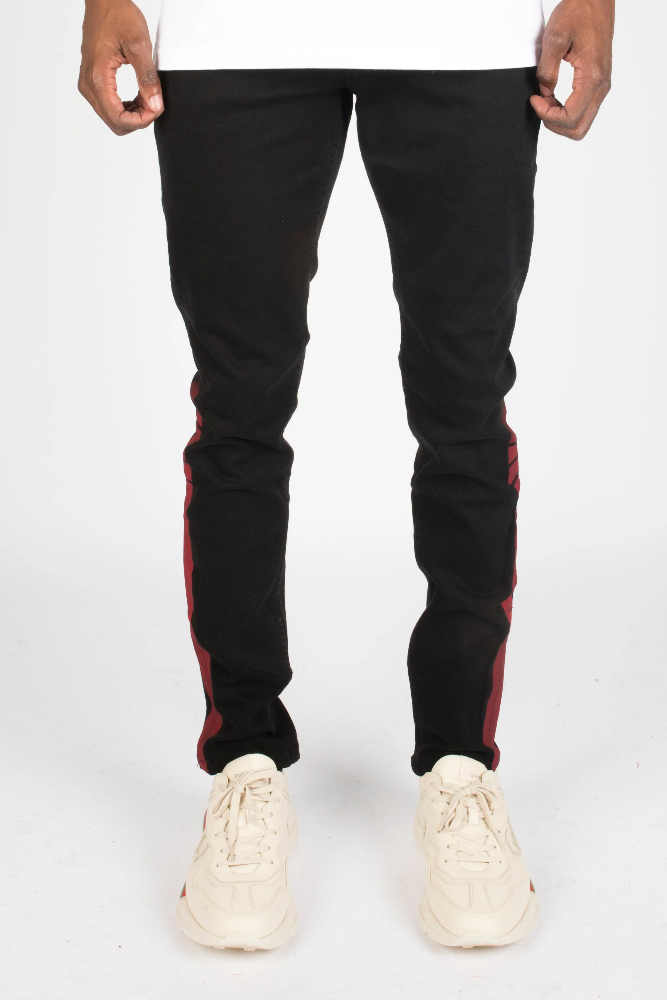Trapstar Stripe Denim Jeans - Black/Red sold by Trapstar London product image thumbnail 3
