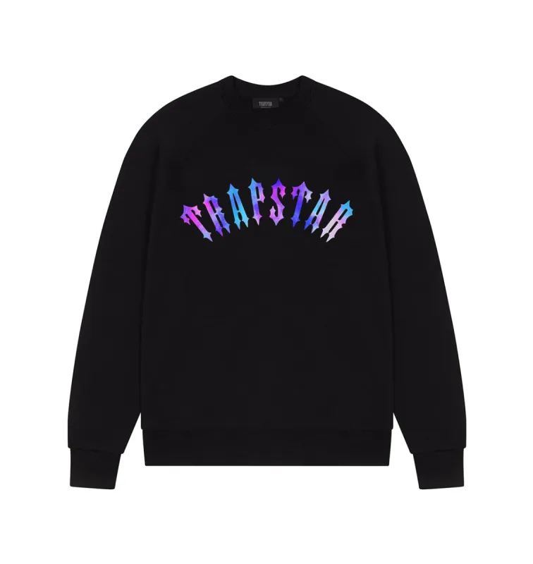 Solar Eclipse Arch Crewneck - Black sold by Trapstar London