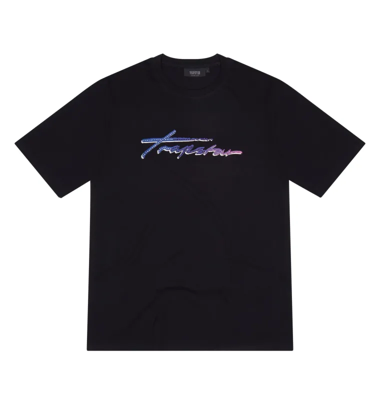 Crystal Signature Tee - Black sold by Trapstar London