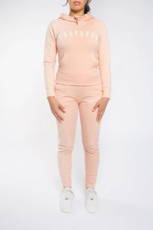 Women's Chenille Arch Hoodie Tracksuit - Dusty Pink sold by Trapstar London