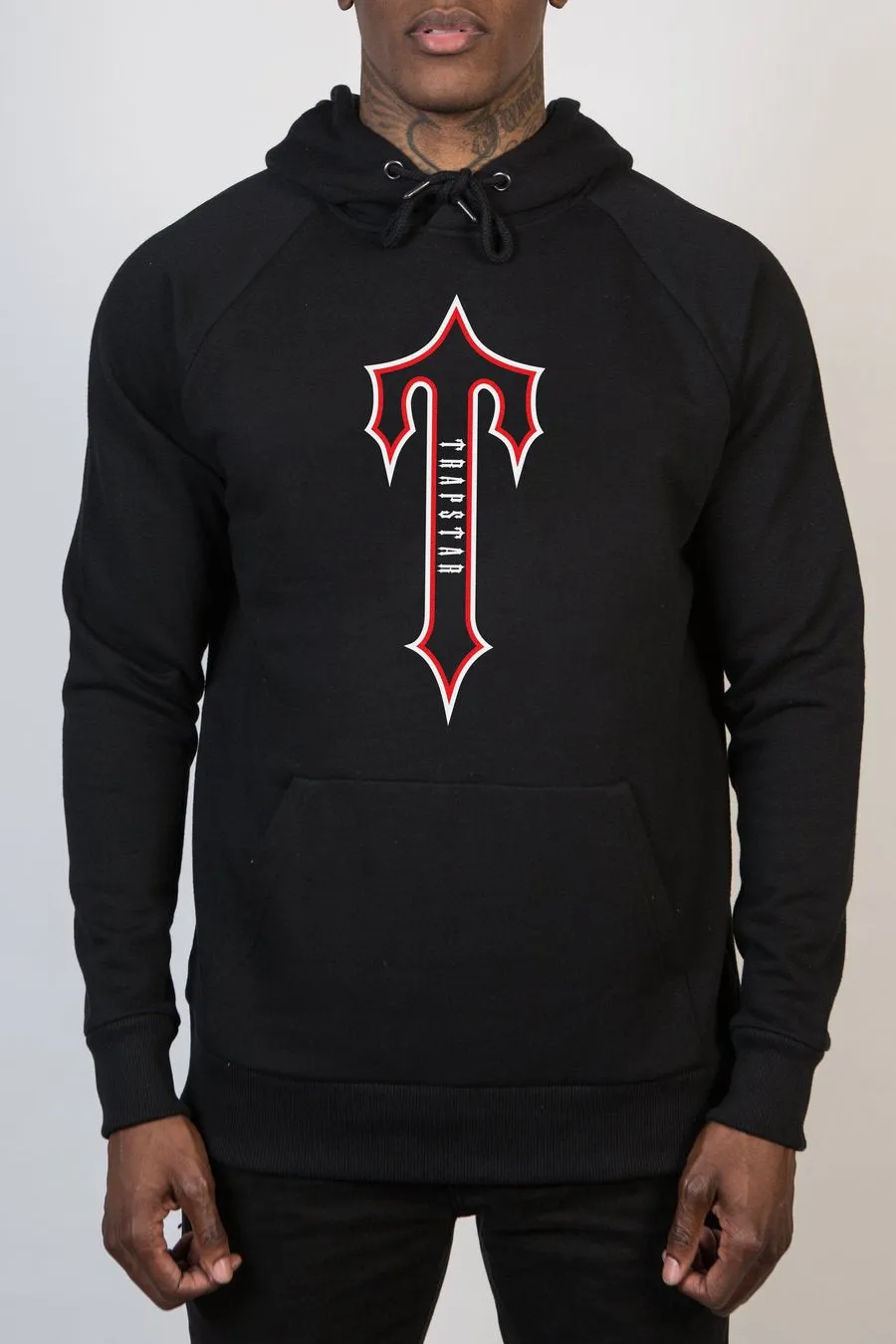Irongate T Outline Hoodie - Black/Red sold by Trapstar London