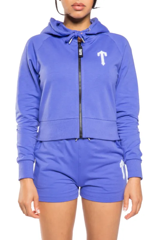 Women's Irongate T Short Zip Tracksuit - Purple/White sold by Trapstar London