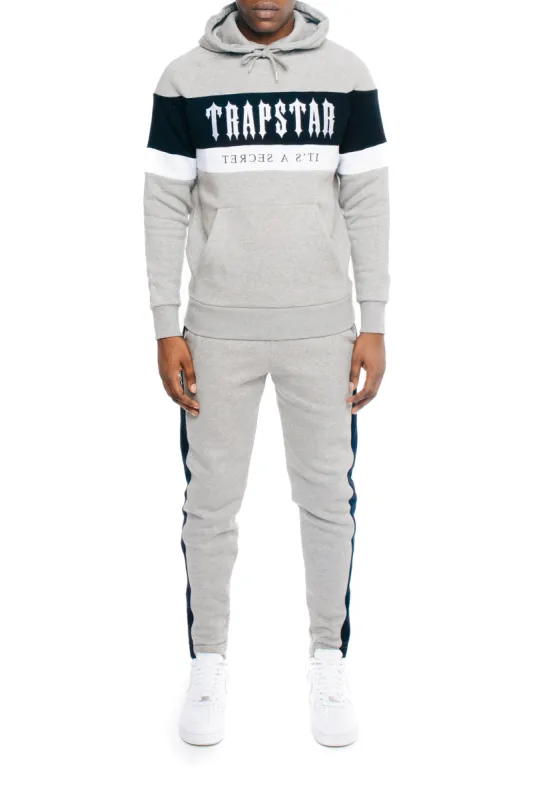 Decoded Panel Hoodie Tracksuit - Grey/Black/White sold by Trapstar London