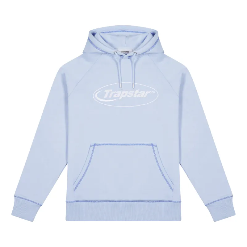 Hyperdrive Flatlock Hoodie - Cashmere Blue/White sold by Trapstar London