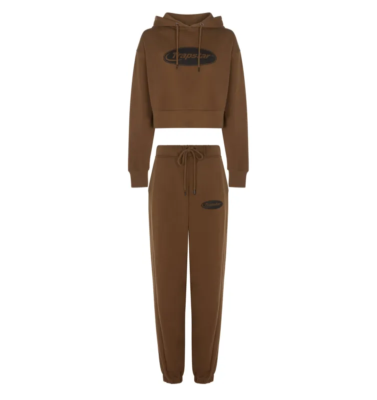 Women's Cozy Hyperdrive Hoodie Tracksuit - Brown sold by Trapstar London