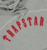 Arch Panel Hoodie Tracksuit - Grey/Red sold by Trapstar London