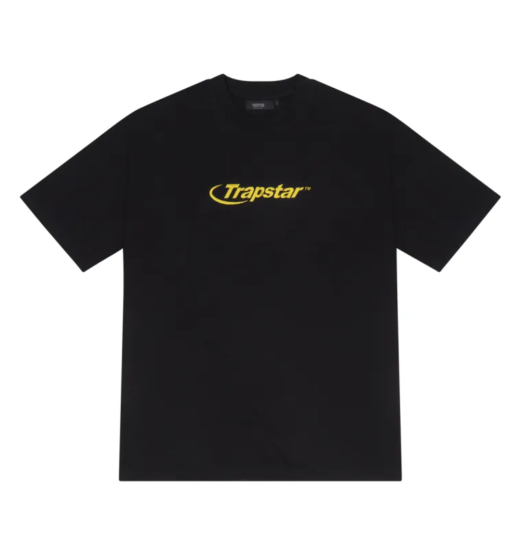Hyperdrive Embroidered Tee - Black/Yellow sold by Trapstar London