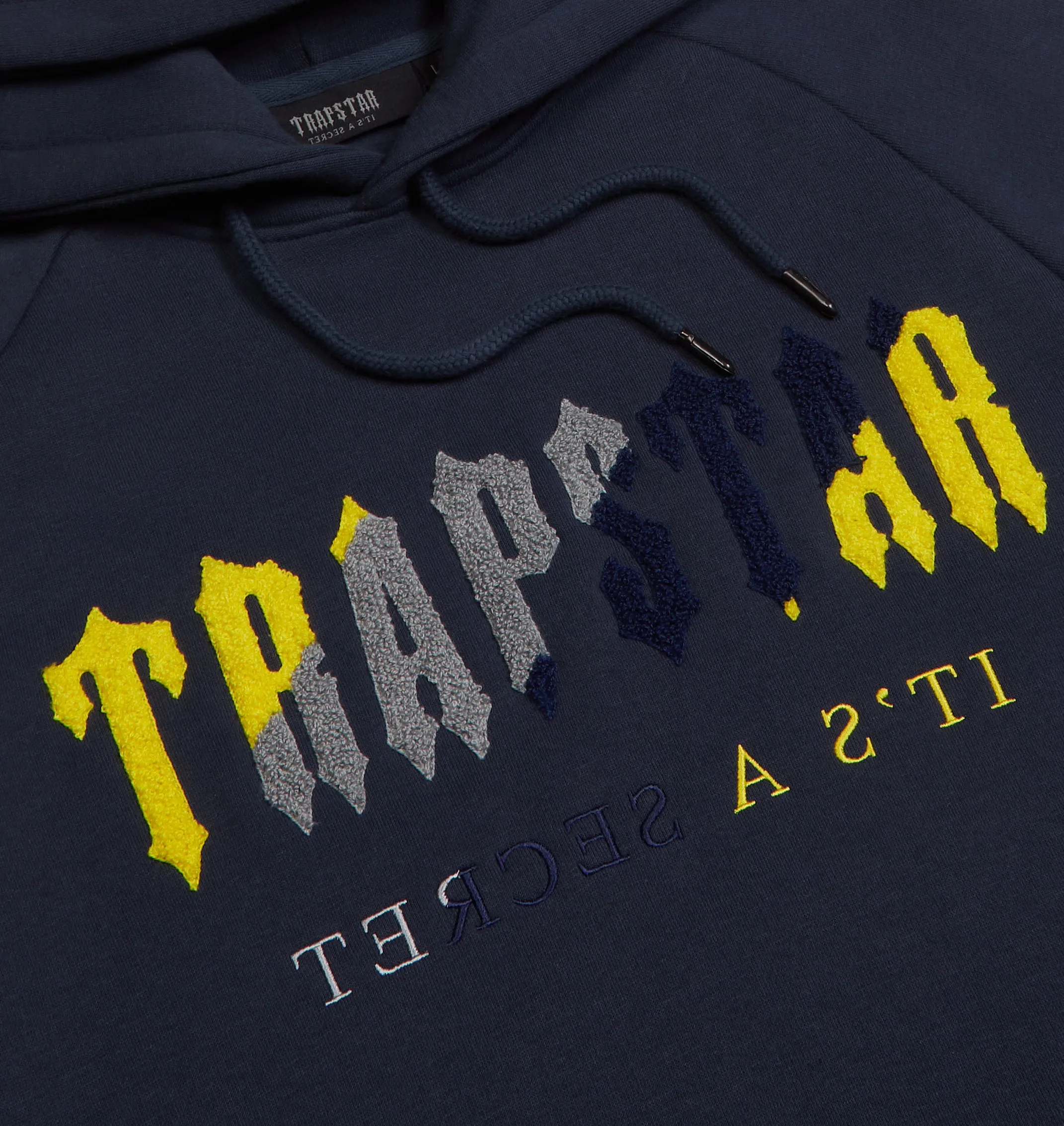 Chenille Decoded Hoodie Tracksuit - Navy/Yellow sold by Trapstar London product image thumbnail 2
