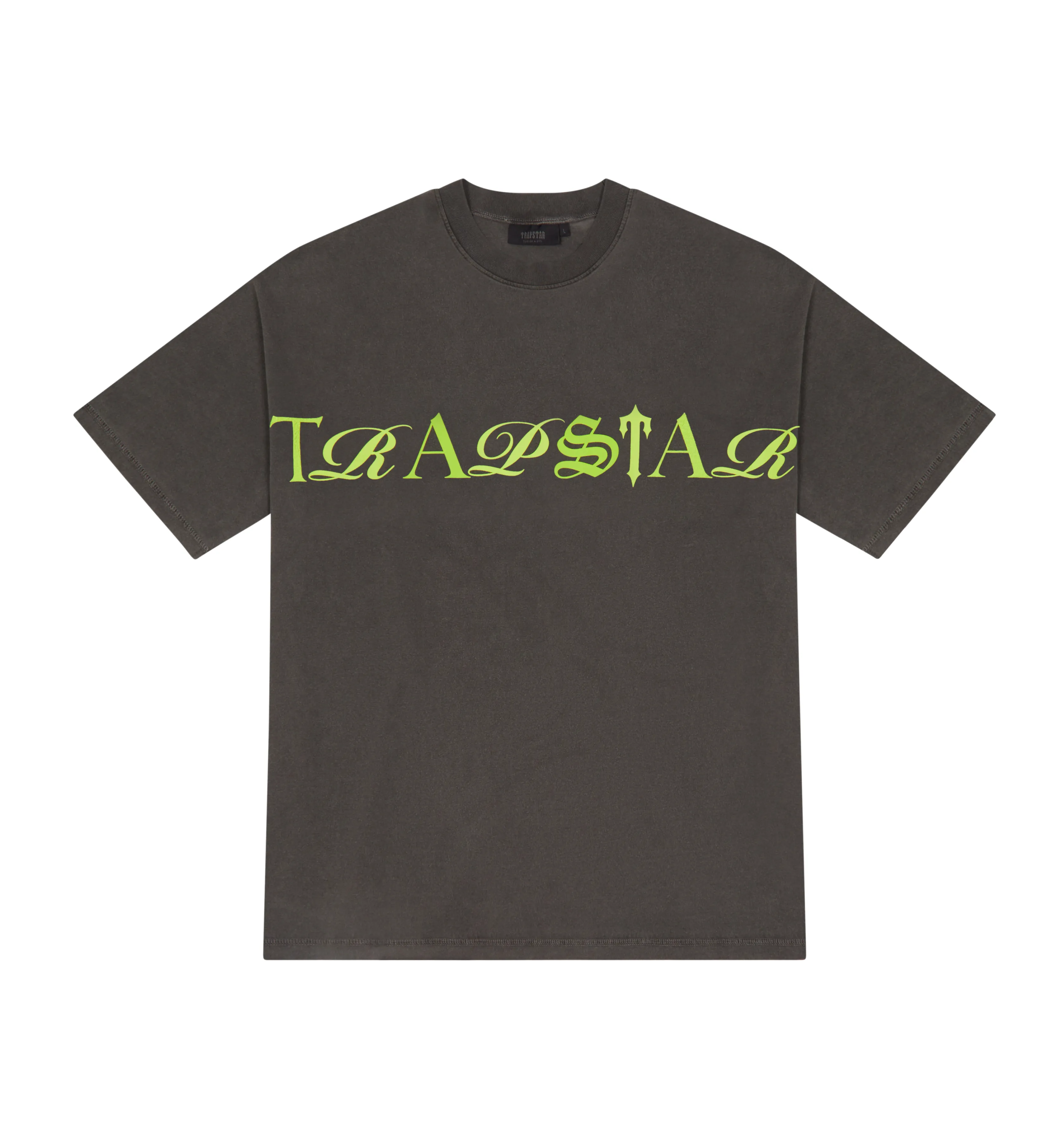 Script Tee - Grey/Lime sold by Trapstar London