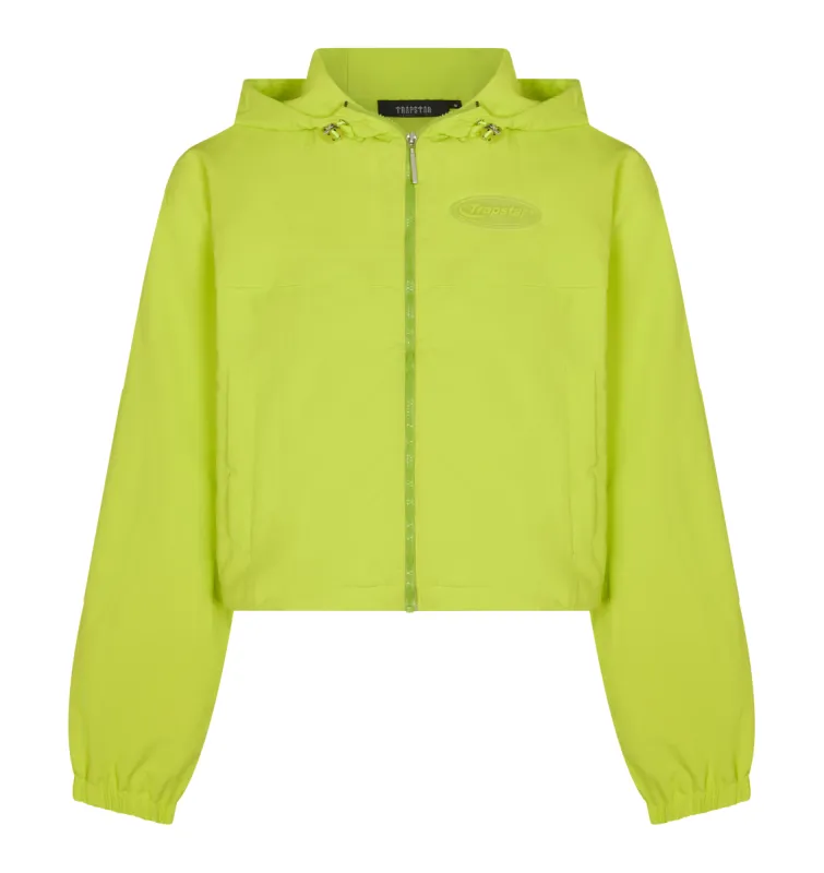 Women’s Cropped Ripstop Windbreaker - Lime sold by Trapstar London