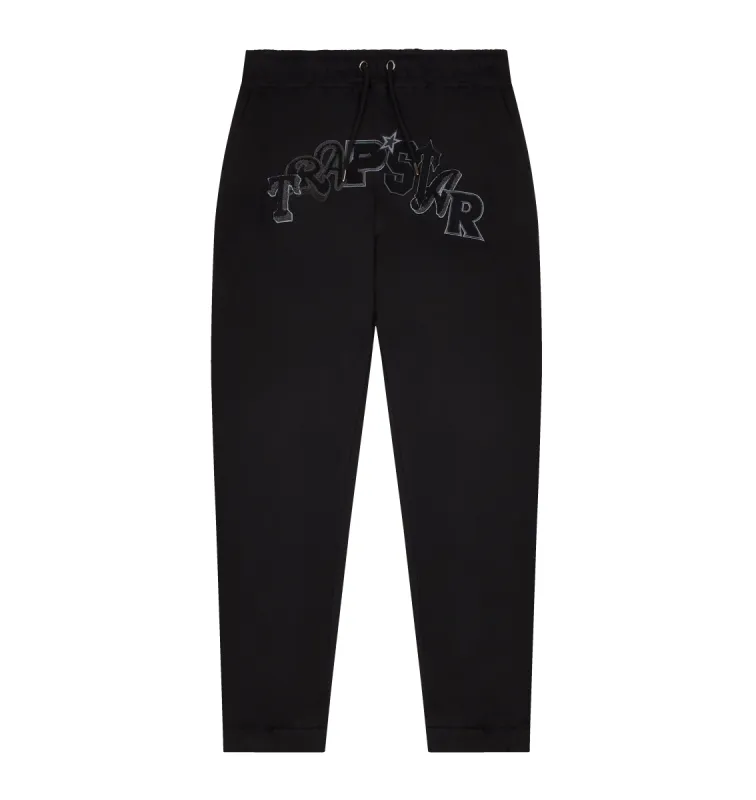 Wildcard Chenille Jogging Bottoms - Black Edition sold by Trapstar London