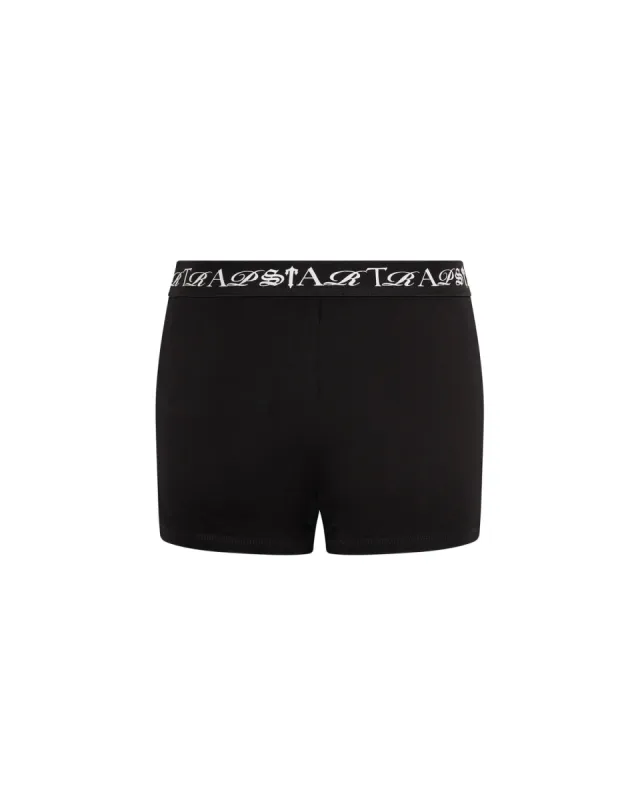 Women's Script Boxer - Black/White sold by Trapstar London