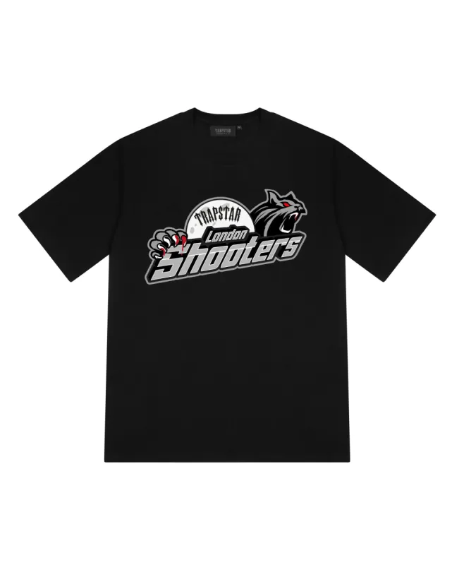 Shooters Bloodshot Tee - Black/Grey sold by Trapstar London