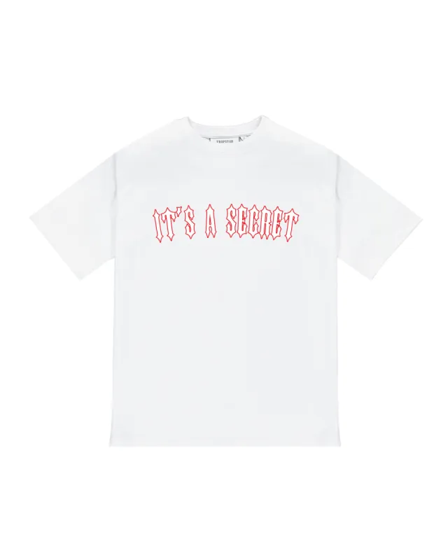 It's a Secret Tee 2.0 - White/ Red sold by Trapstar London