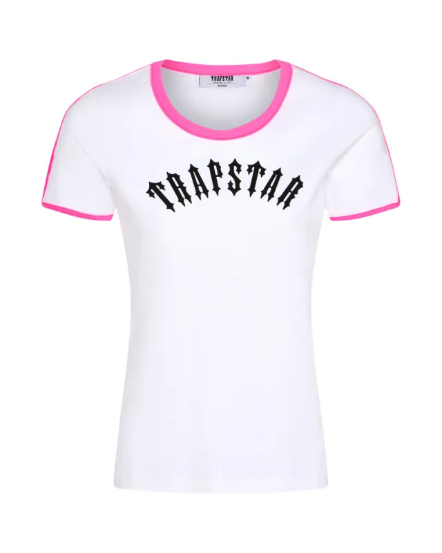 Women's Irongate Tee - White/Pink sold by Trapstar London