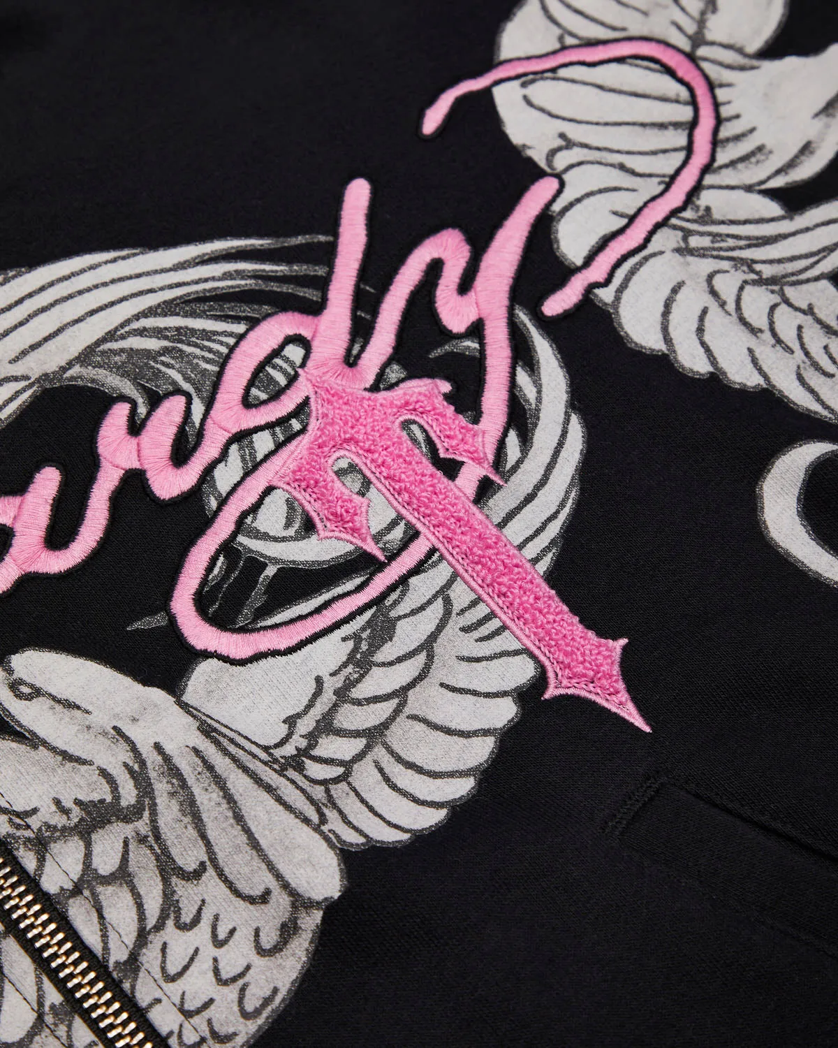 Trapstar x Ed Hardy Women's Hoodie - Black/Pink sold by Trapstar London product image thumbnail 4