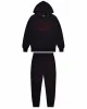 Trapstar x Ed Hardy Decoded Solid Chenille Tracksuit - Black/Red sold by Trapstar London