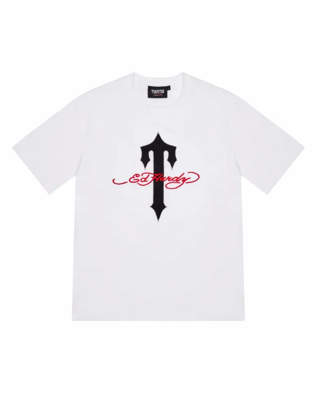 Trapstar x Ed Hardy Ironagte T Tee - White made by Trapstar London