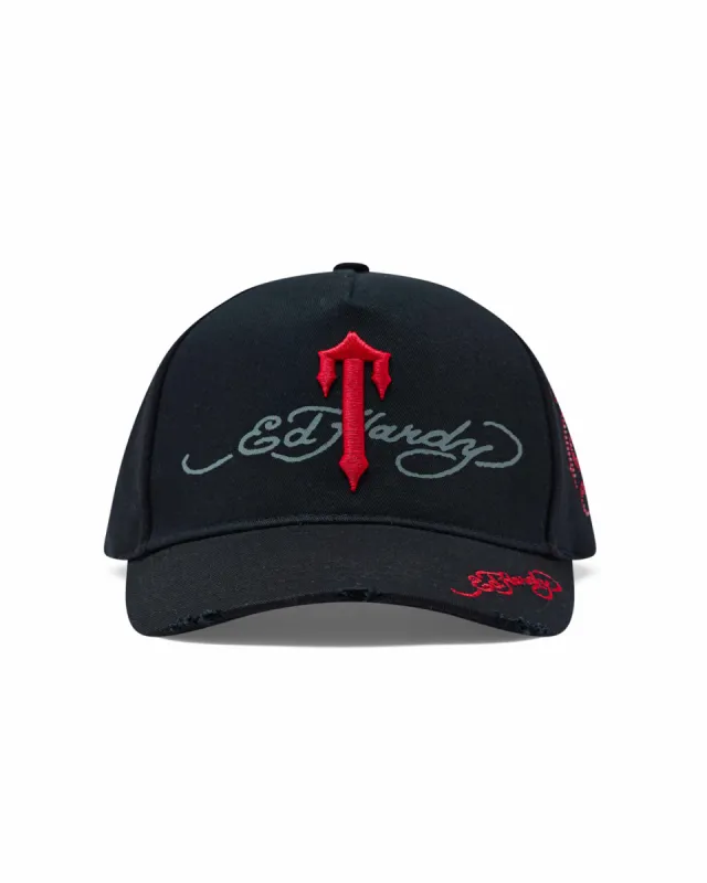 Trapstar x Ed Hardy Irongate T Cap - Black sold by Trapstar London