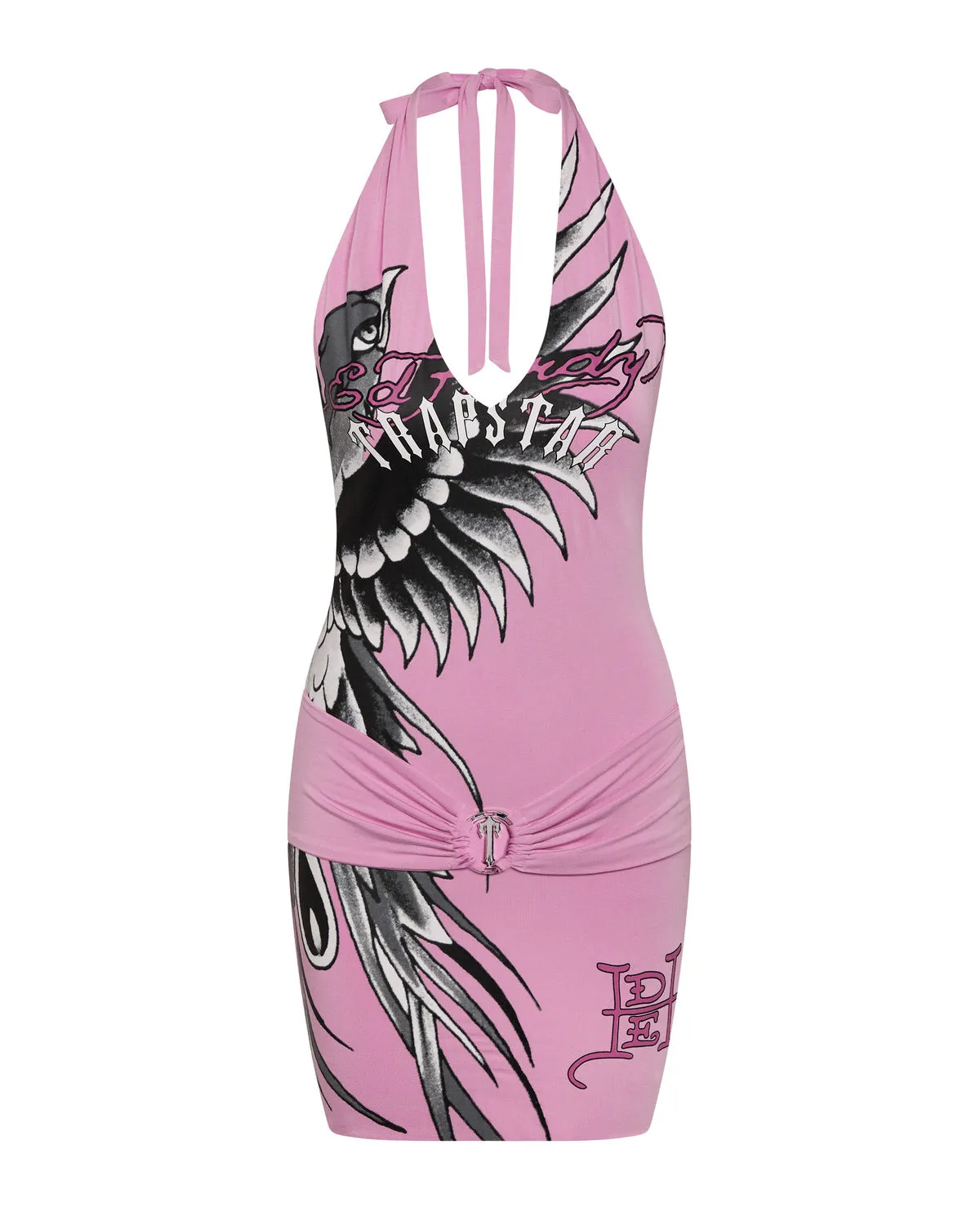 Trapstar x Ed Hardy Dress - Pink sold by Trapstar London