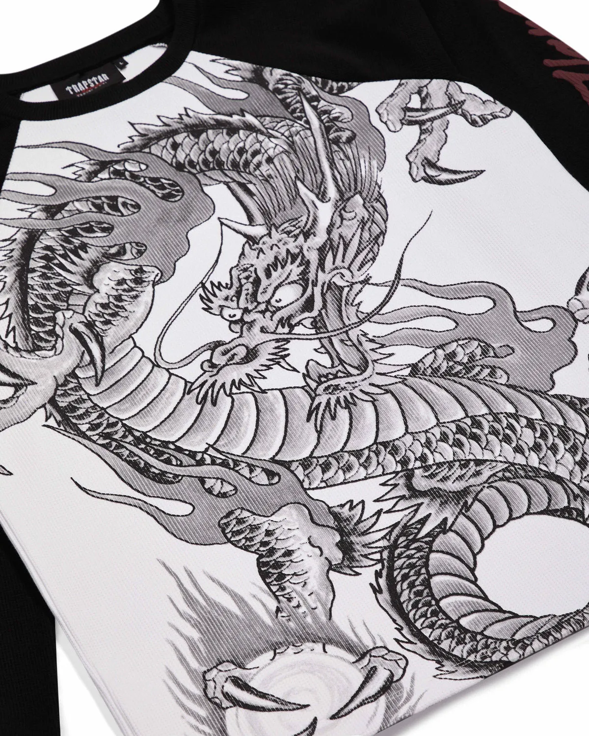 Trapstar x Ed Hardy Waffle LS Top - Black/White sold by Trapstar London product image thumbnail 5