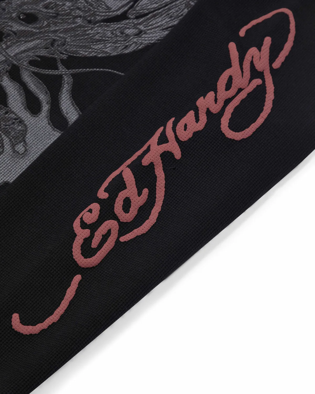 Trapstar x Ed Hardy Waffle LS Top - Black sold by Trapstar London product image thumbnail 4