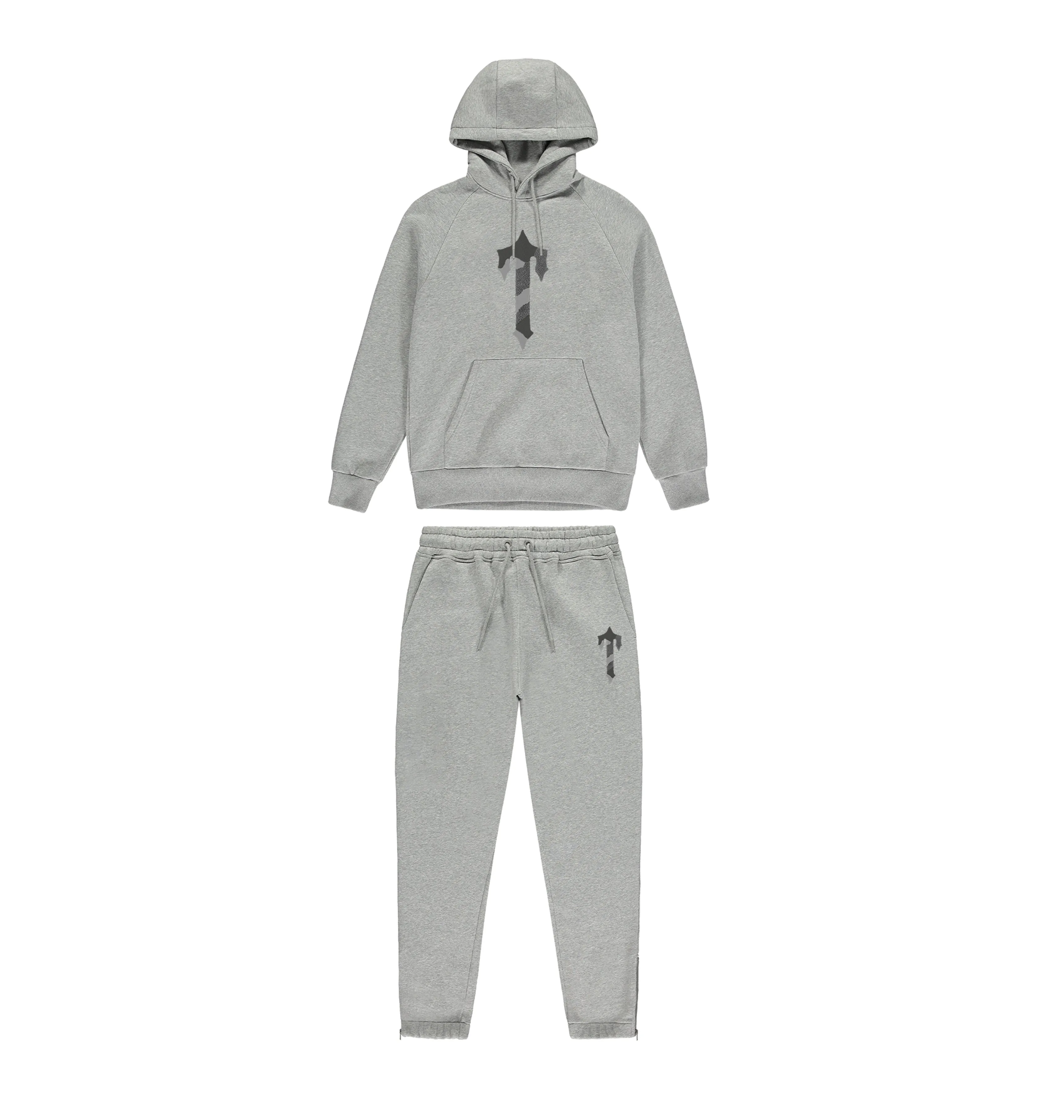 Chenille Camo T Hoodie Tracksuit - Grey Monochrome Edition sold by Trapstar London