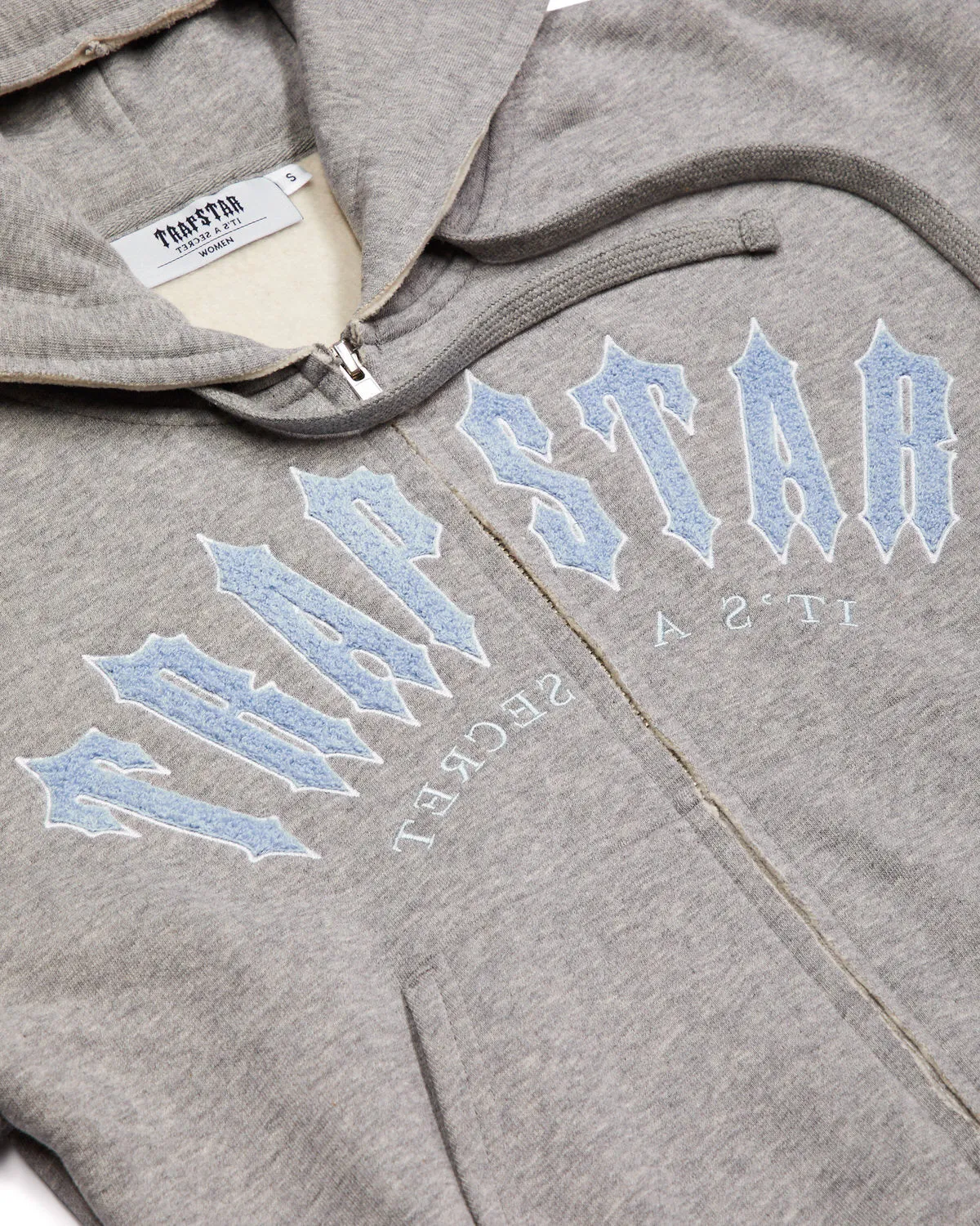 Women's Irongate Arch Chenille Embroidery Zip Through- Grey/Blue sold by Trapstar London product image thumbnail 3