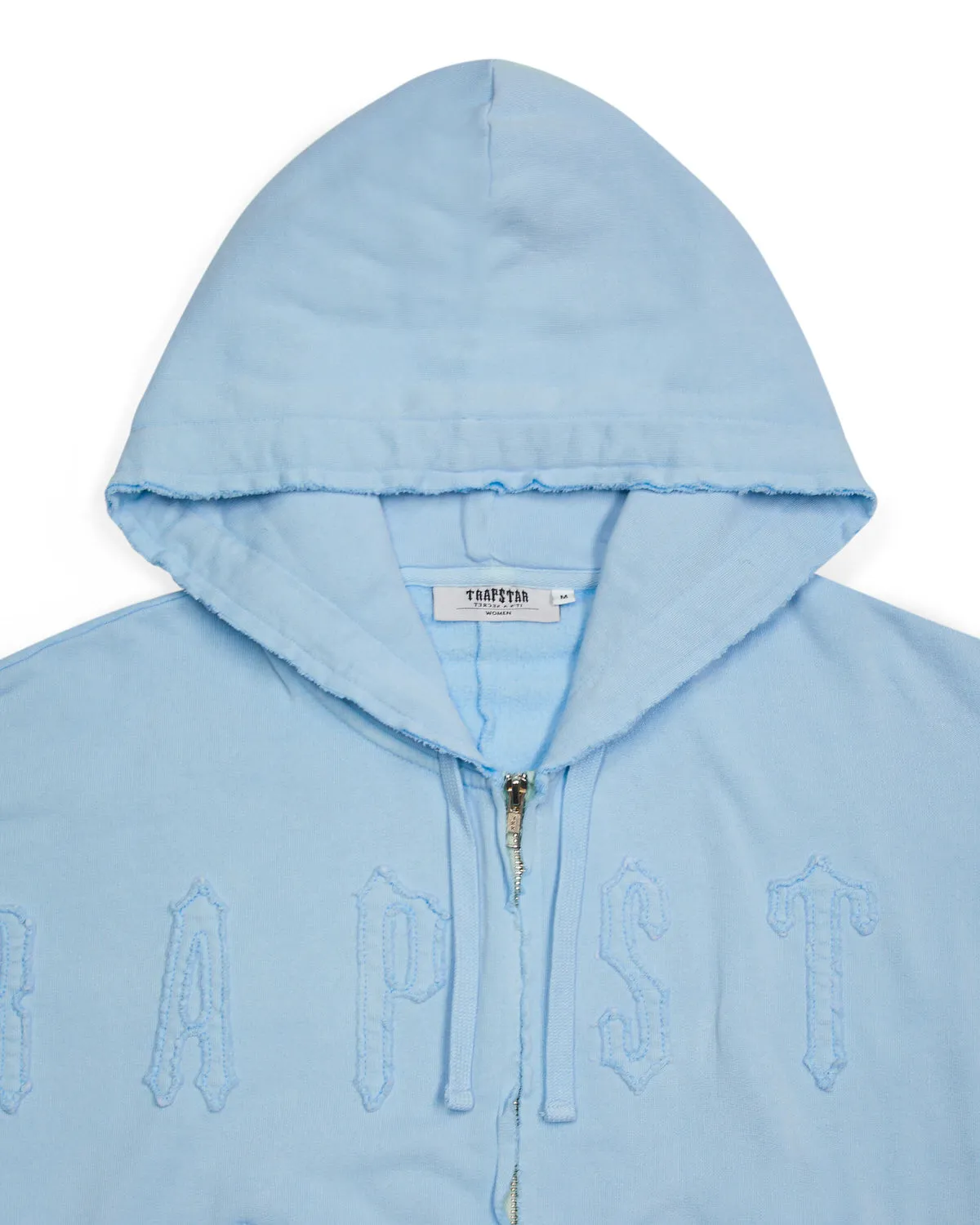 Women's Irongate Cropped Batwing Zip Hoodie - Baby Blue sold by Trapstar London product image thumbnail 4