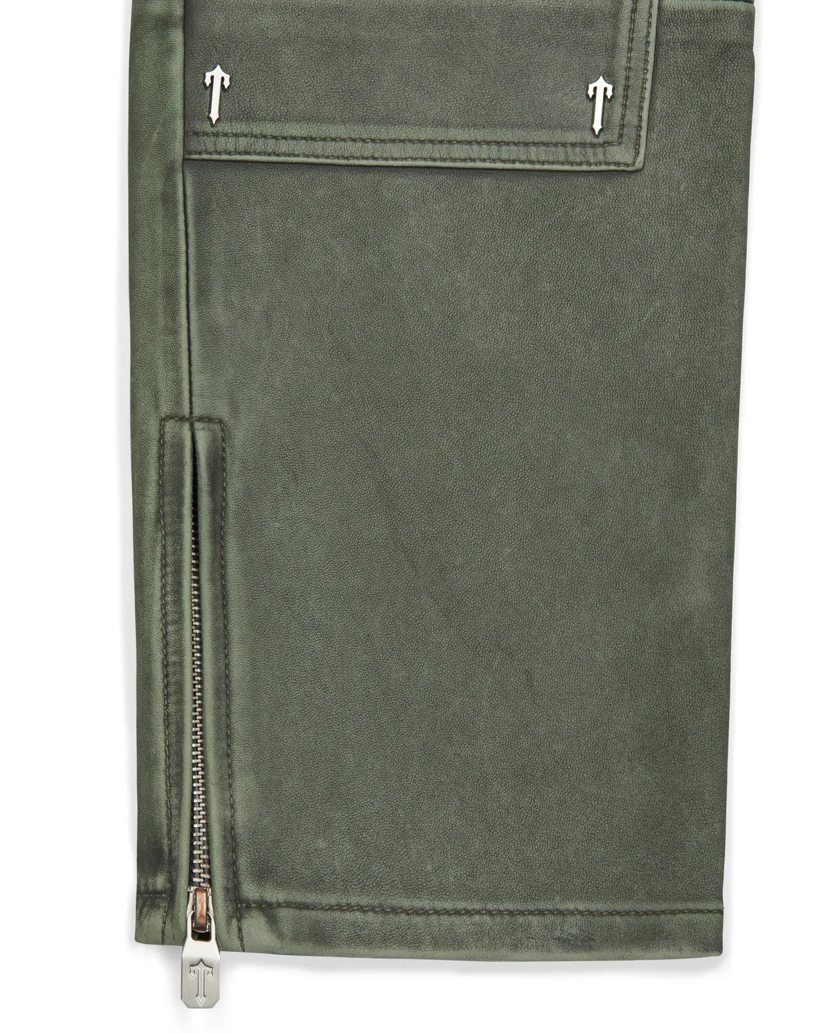 Irongate Carpenter Leather Pants - Khaki sold by Trapstar London product image thumbnail 5