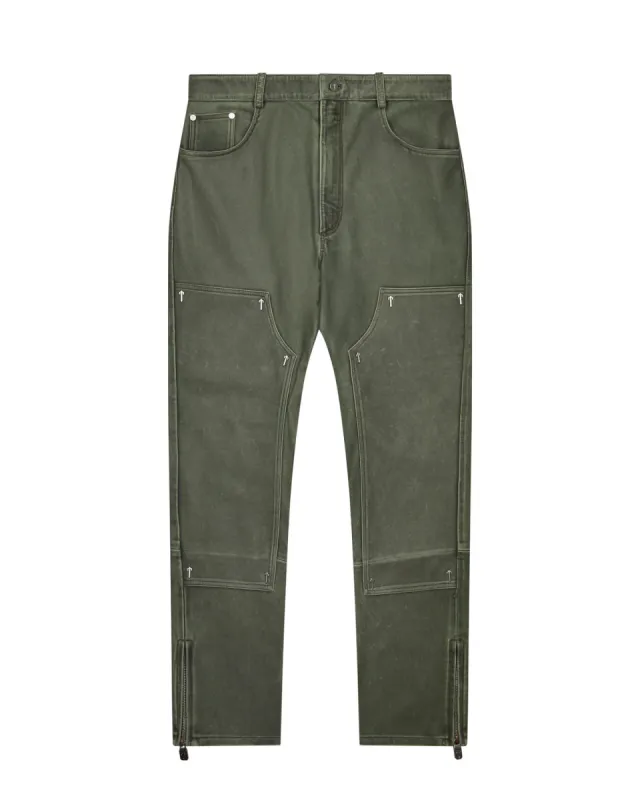Irongate Carpenter Leather Pants - Khaki sold by Trapstar London