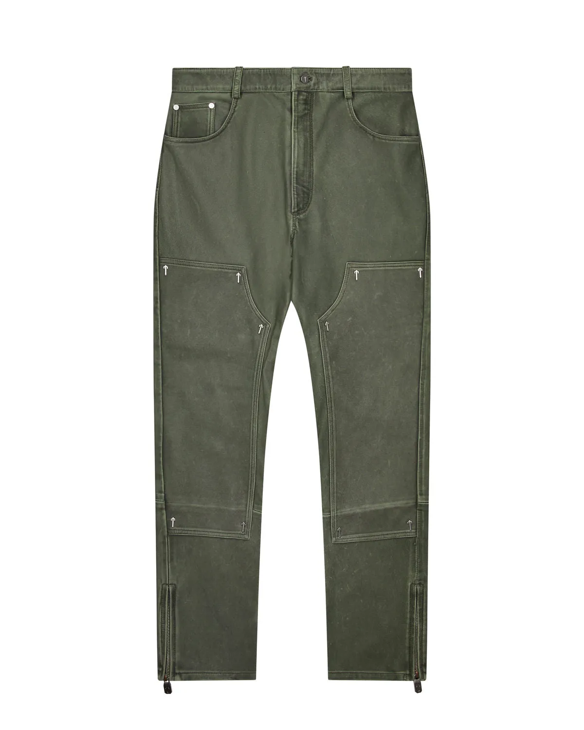 Irongate Carpenter Leather Pants - Khaki sold by Trapstar London