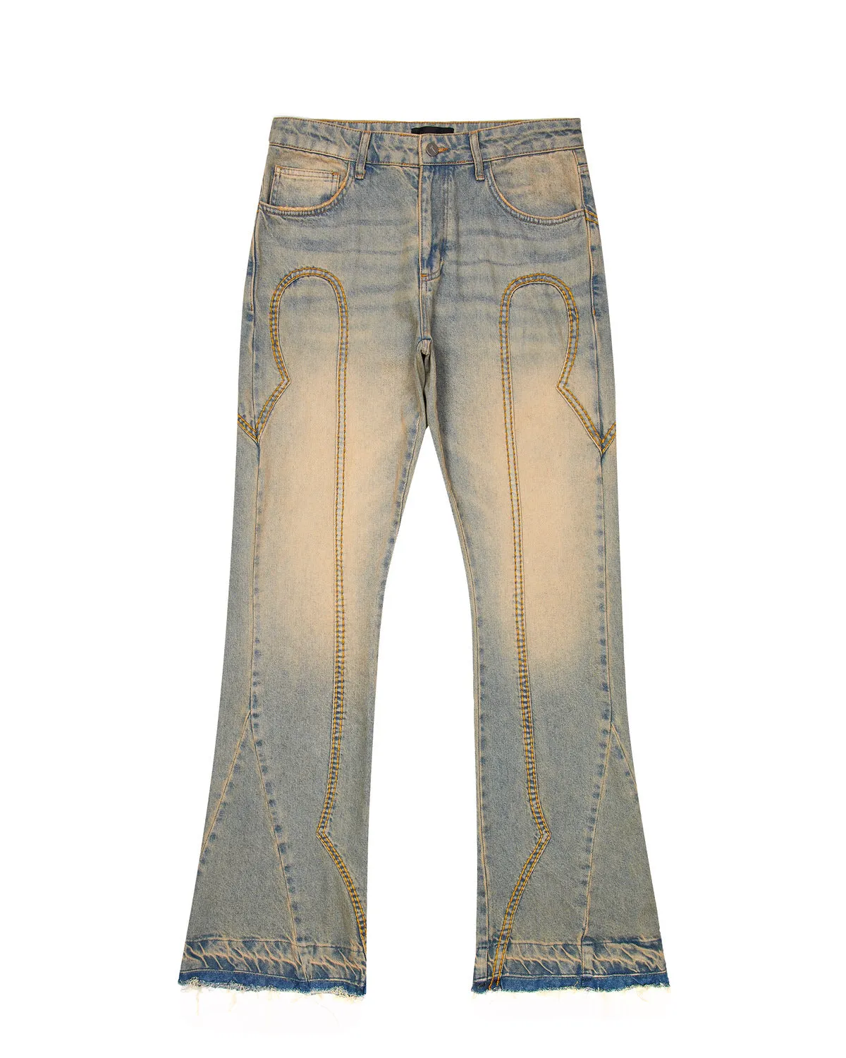 Trapstar London Irongate Panel Denim Jeans - Sandy Blue