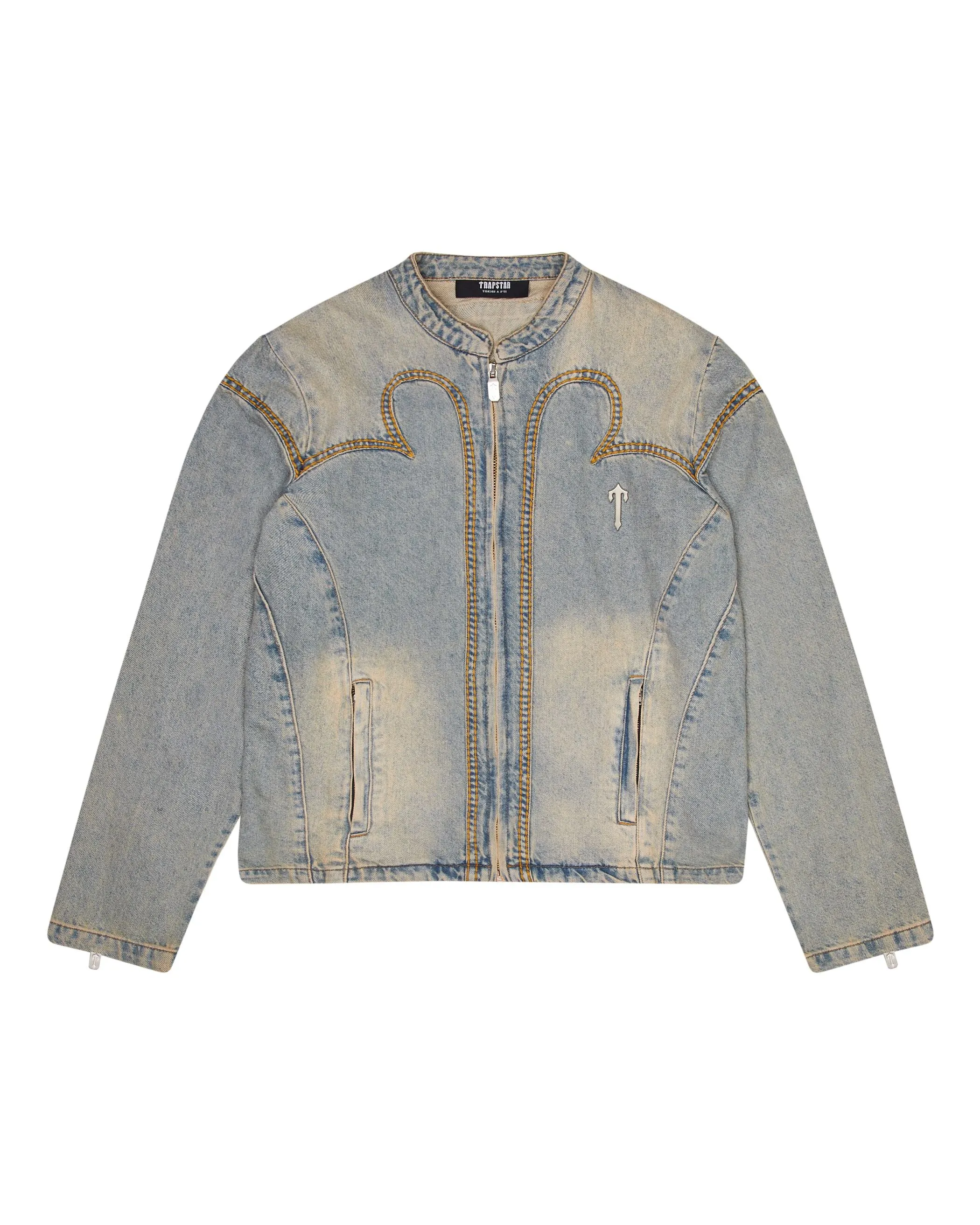 Irongate Denim Motocross Jacket - Sandy Blue* sold by Trapstar London