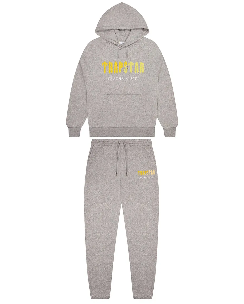 Decoded Chenille Hooded Tracksuit - Grey/Yellow sold by Trapstar London