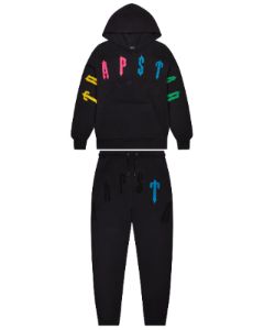 Irongate Arch Chenille 2.0 Tracksuit - Black/Candy sold by Trapstar London